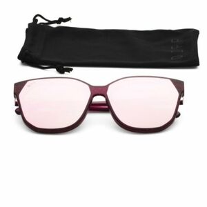 Purple Mirrored sunglasses new in the box (LOOK BOLD PINK)